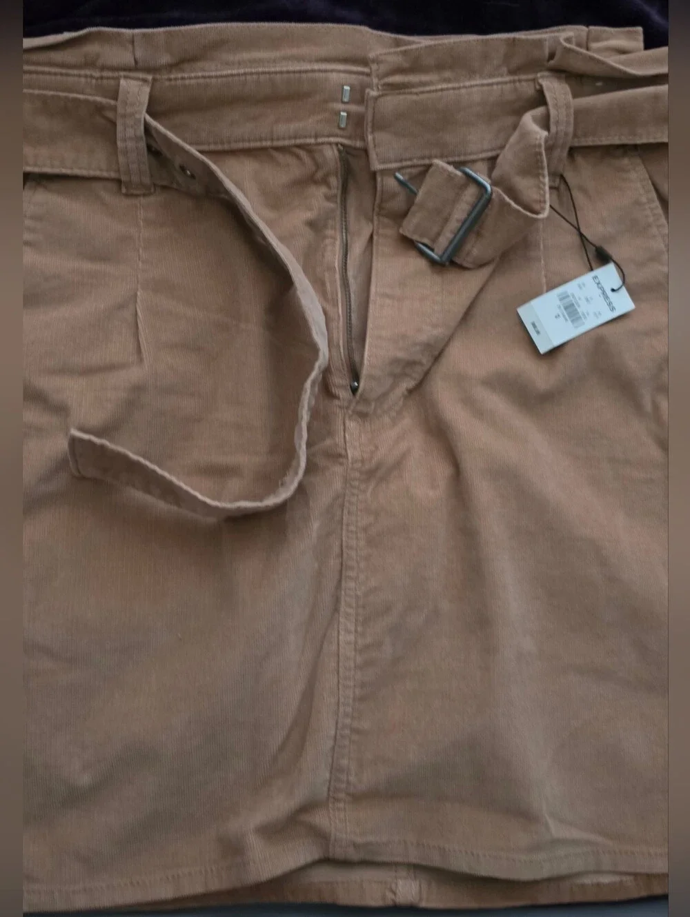 Express Woman Tan Curduroy skirt